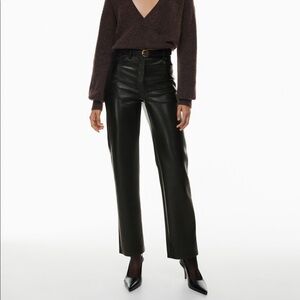 Aritzia Melina Low Ankle Leather Pants